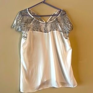 White elegant lace top